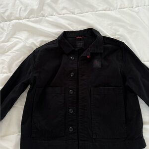 Black Topo designs button up canvas jacket